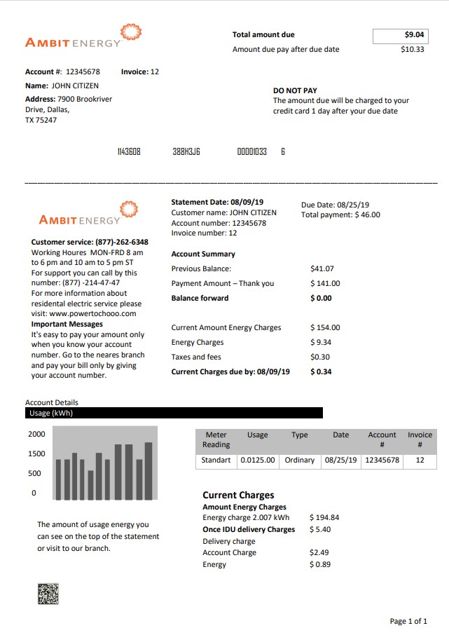  Minol USA business utility bill 